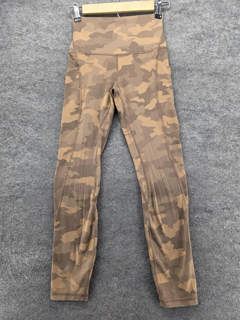 Lululemon Pants Leggings Womens 4 Brown Camo High Rise Yoga Athletic Stretch
